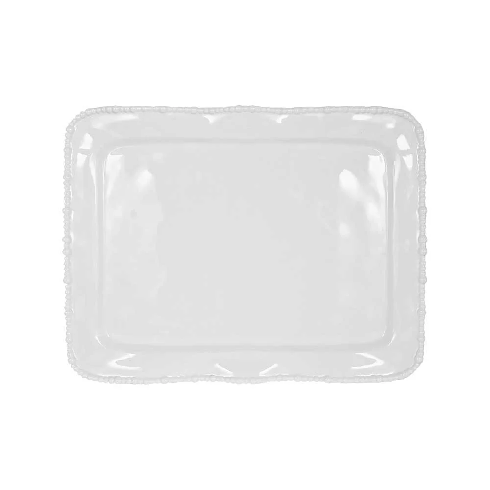 Vassoio Rettangolare Melamina "Joke" Bianco 50x38 cm Baci Milano