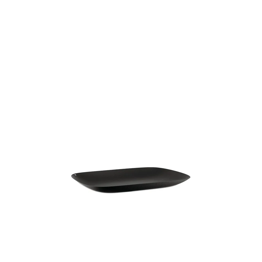 Vassoio rettangolare nero "Moirè" 45x34 cm Alessi