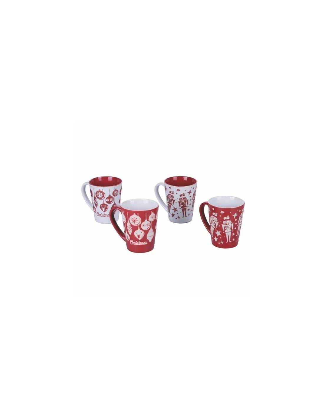 TAZZA NATALE MUG STONEWARE 325ML ROSSO